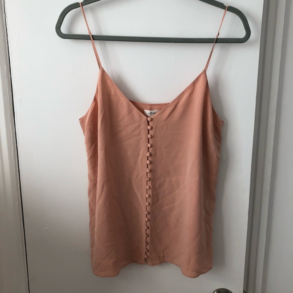 100% silk button front camisole